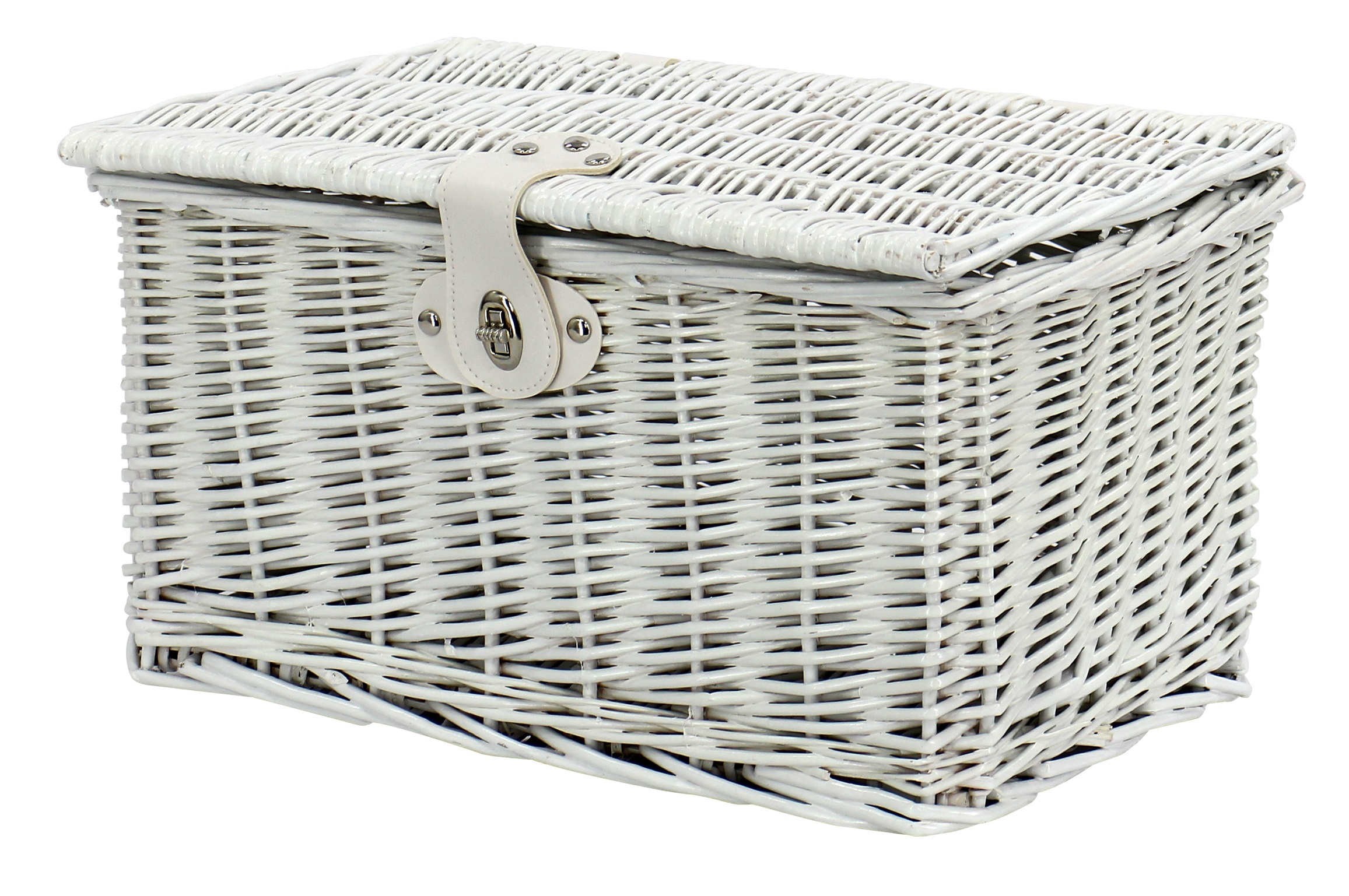 white bicycle basket