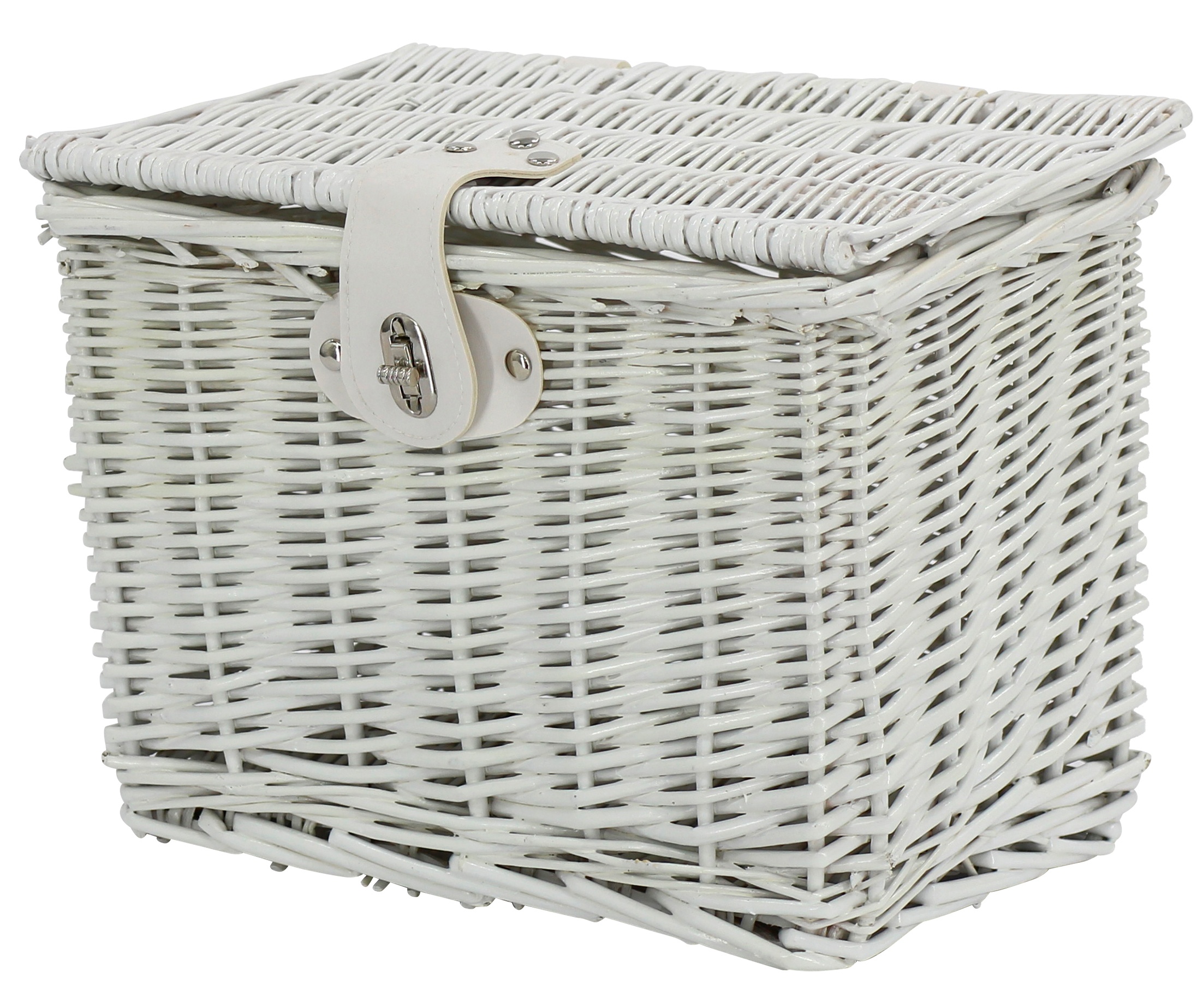 white bicycle basket