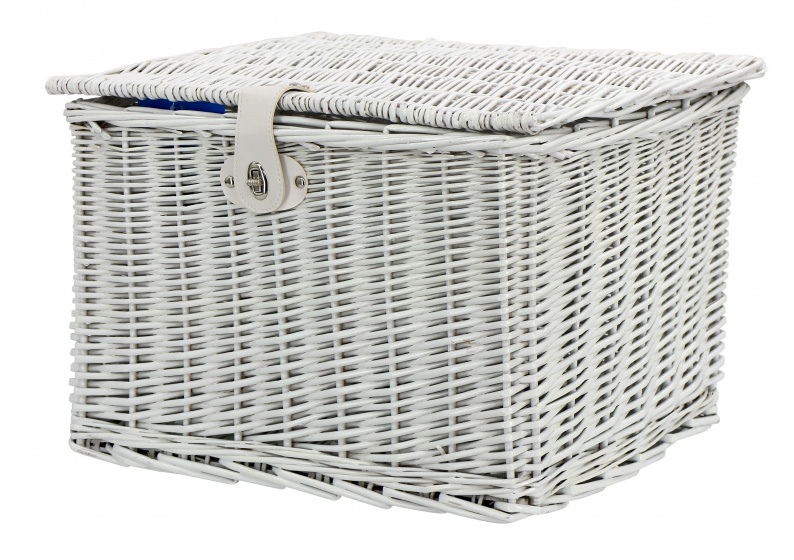 white bicycle basket